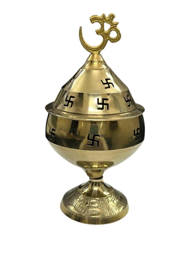 numeroastro Akhand Diya for Puja in Brass (13-14 Cms Approx) (1 Pc) - Image 1